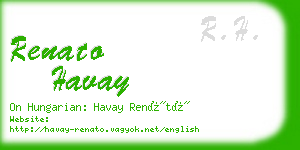 renato havay business card